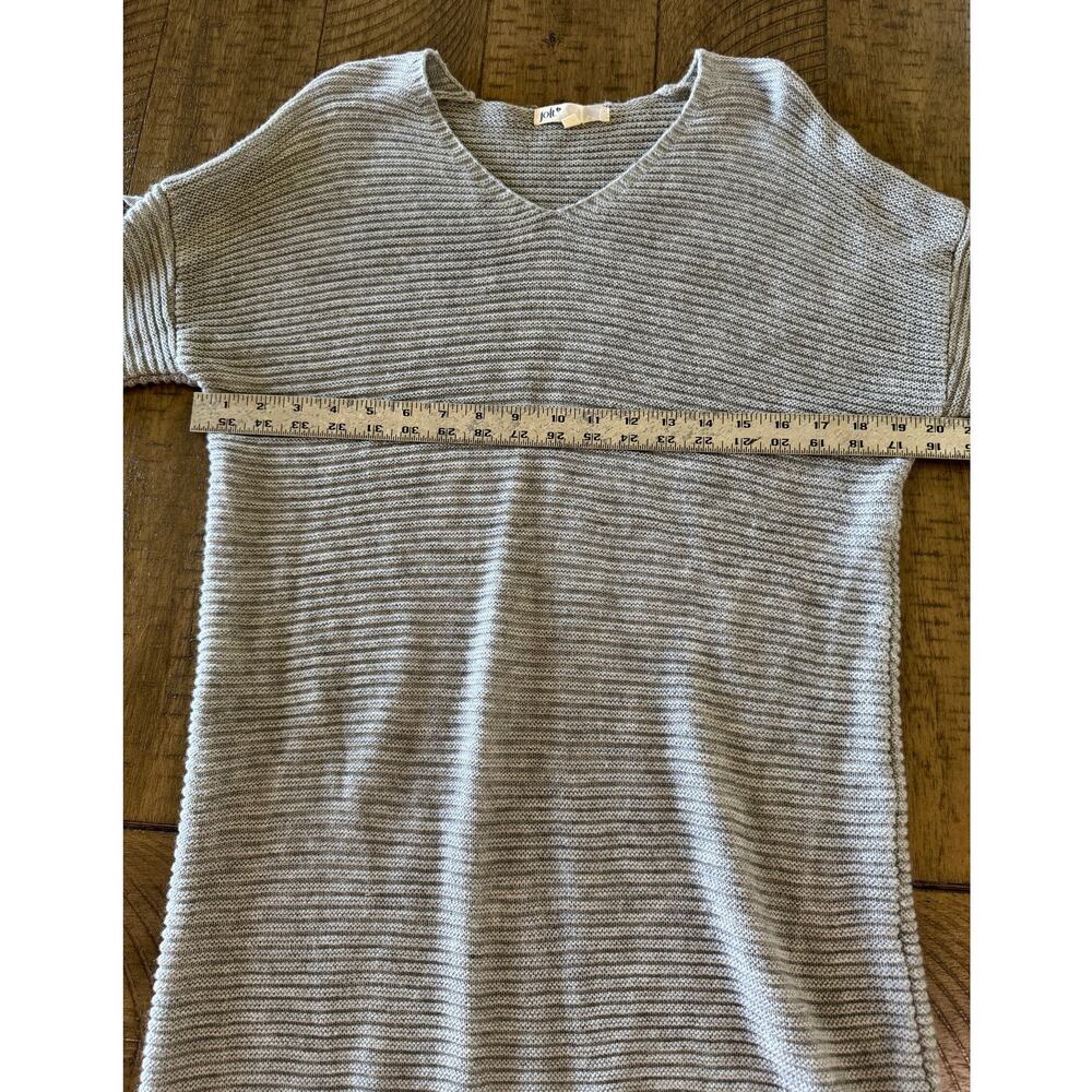 Jolt Gray Lace Up Sleeve Sweater Tunic Women’s Medium Oversized - Picture 7 of 8